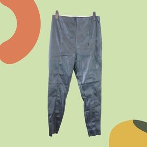 ASOS Design High Rise Black Vegan Leather / Faux Leather Pants Size 14